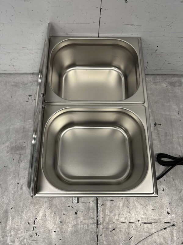 RVS Bain marie 2 x 1/2 GN 230V Horeca - Afbeelding 5