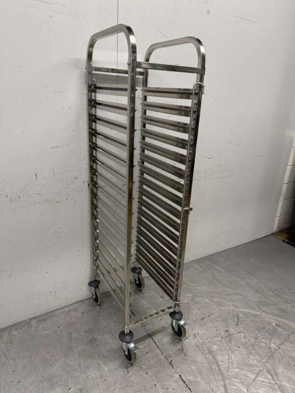 RVS Regaalwagen 16 x 1/1 GN gastronorm 173,5 cm Horeca - Afbeelding 2