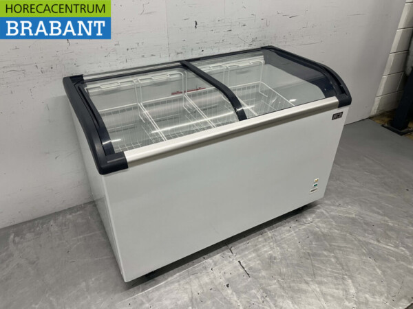Winkelvriezer Vriezer Vrieskist met glazen schuifdeksels 355 liter 230V Nieuw - Afbeelding 3