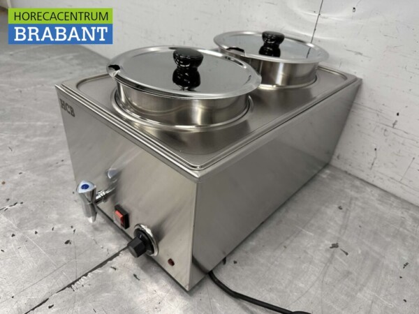 RVS Hotpot Hot Pot Bain marie 2 x 6 liter 230V Horeca - Afbeelding 2