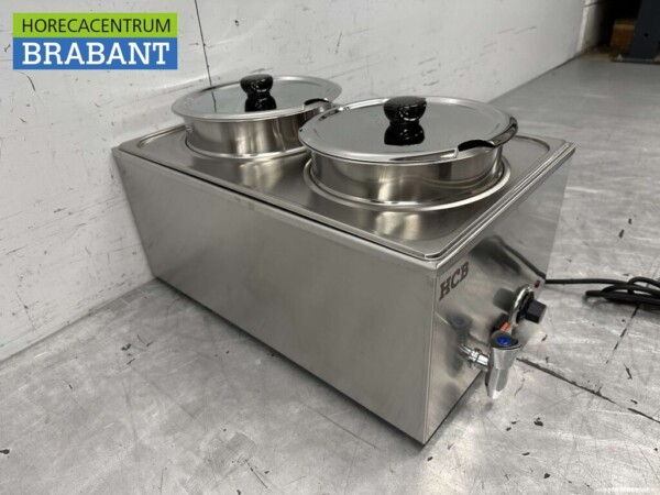 RVS Hotpot Hot Pot Bain marie 2 x 6 liter 230V Horeca - Afbeelding 3