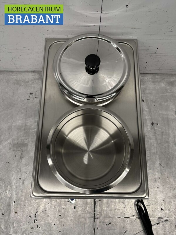 RVS Hotpot Hot Pot Bain marie 2 x 6 liter 230V Horeca - Afbeelding 6