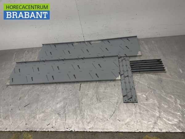 RVS Dubbel wandschap schap 160 x 40 cm Horeca