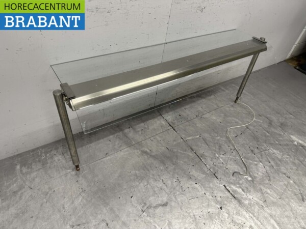 RVS Glazen bovenbouw met verlichting 154 cm Horeca - Afbeelding 2