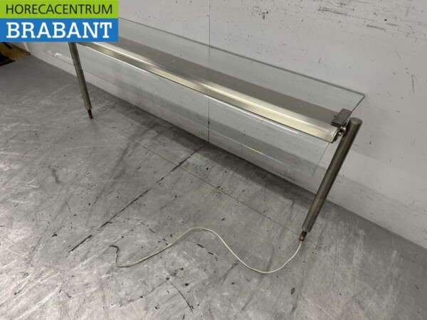 RVS Glazen bovenbouw met verlichting 154 cm Horeca - Afbeelding 3