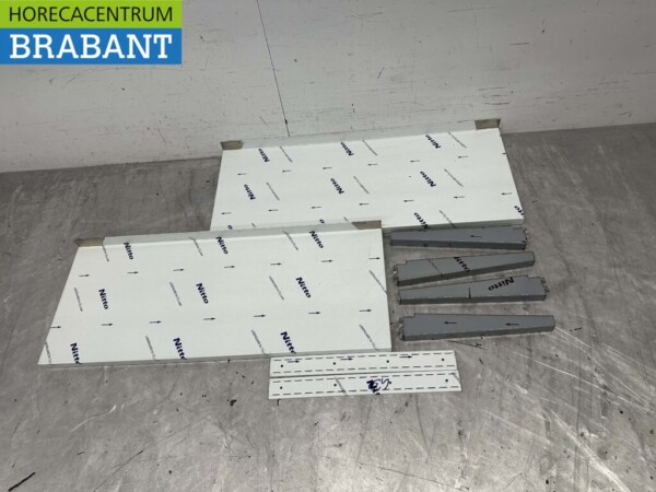 RVS Dubbel wandschap schap 100 x 40 cm Horeca