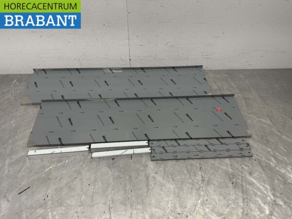 RVS Dubbel wandschap schap 160 x 40 cm Horeca