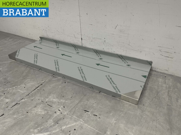 RVS Wandschap schap 120 x 40 cm Horeca - Afbeelding 2