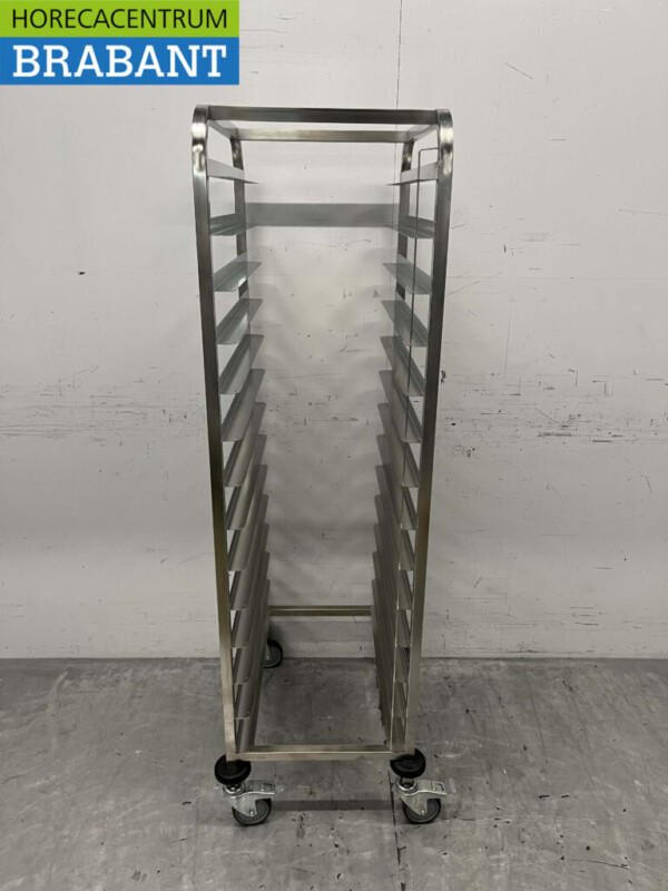 RVS Gelaste Regaalwagen Platenwagen 14 x 60/40 cm Horeca