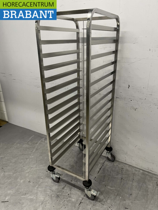RVS Gelaste Regaalwagen Platenwagen 14 x 60/40 cm Horeca - Afbeelding 2