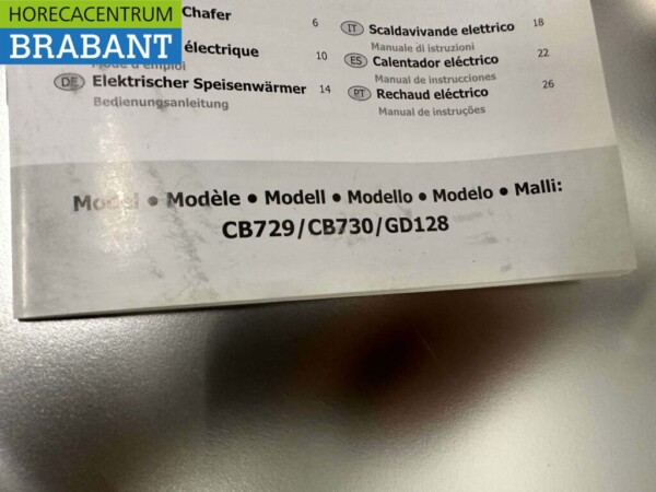 RVS Olympia Elektrische Chafing dish 1/1 GN 230V Horeca - Afbeelding 5