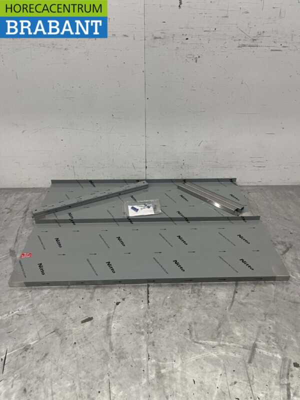 RVS Dubbel wandschap schap 120 x 40 cm Horeca