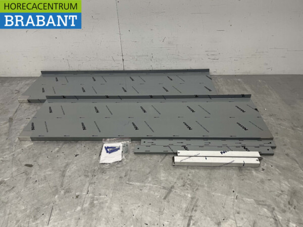 RVS Dubbel wandschap schap 140 x 40 cm Horeca