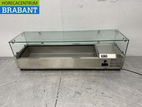 RVS HCB Opzetvitrine Opzet koelvitrine saladière 6 x 1/3 140 cm Horeca