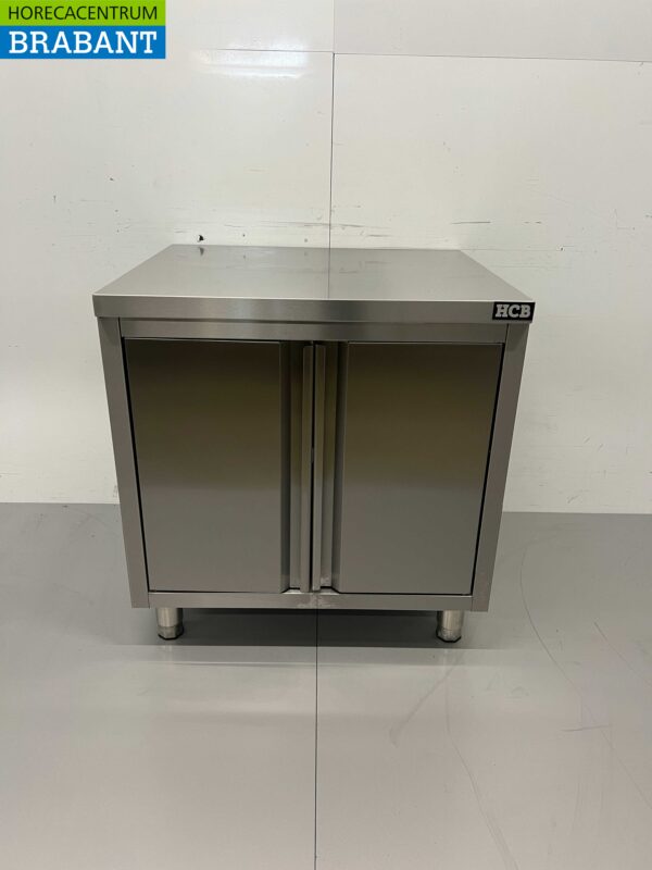 RVS Werkkast Kast Premium-line 2 klapdeuren 80 cm Horeca