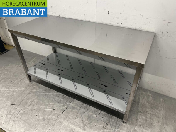 RVS Werktafel Tafel 160 x 70 x 86 cm Horeca - Afbeelding 2