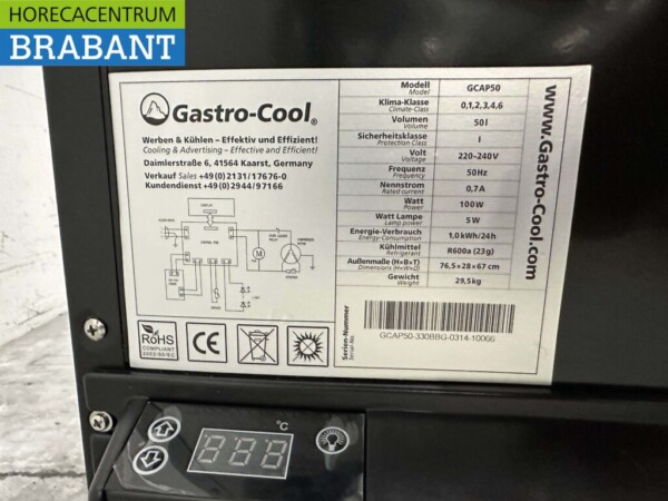 Gastro-Cool Dispenser Koeling Koelkast Blikjeskoeling 230V Horeca - Afbeelding 5