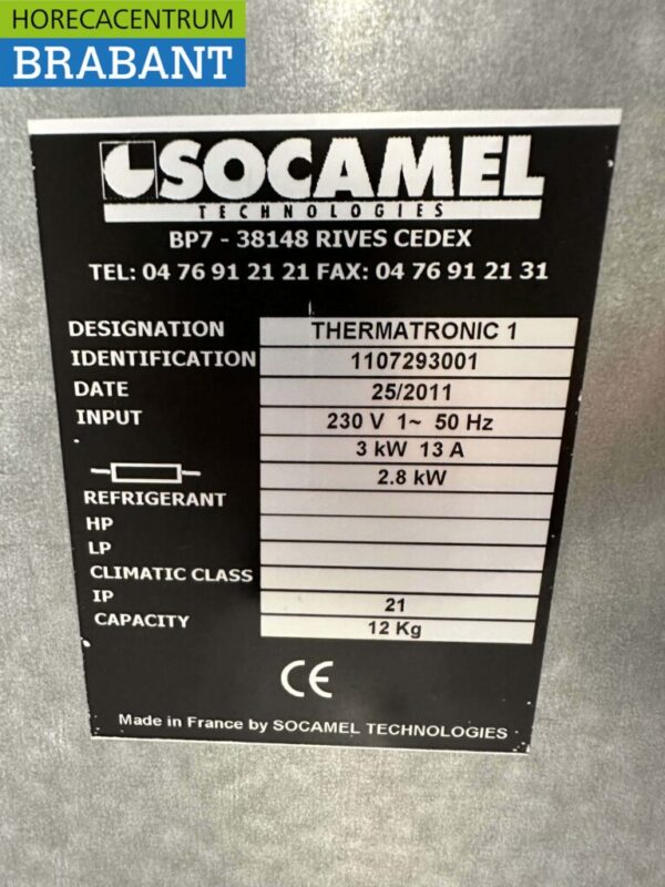 RVS Socamel Regenereerkast Regeneratie oven 6 x 32,5/26,5 cm 230V Horeca - Afbeelding 6