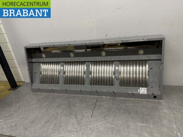 RVS Afzuigkap Dampkap met lamellen filters Premium-line 250 cm Schuin model Horeca