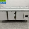 RVS Saro Pizzawerkbank Pizzatafel 3 deuren 202 cm 230V Horeca