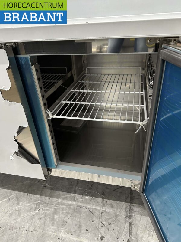 RVS Saro Pizzawerkbank Pizzatafel 3 deuren 202 cm 230V Horeca - Afbeelding 7