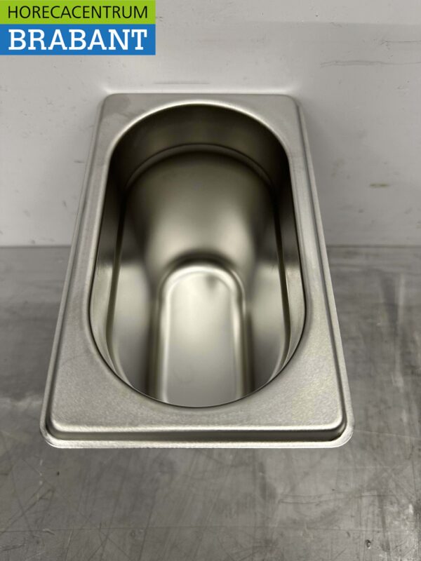 RVS HCB Gastronorm bak GN bak 1/9 Diepte 150 mm Horeca - Afbeelding 2