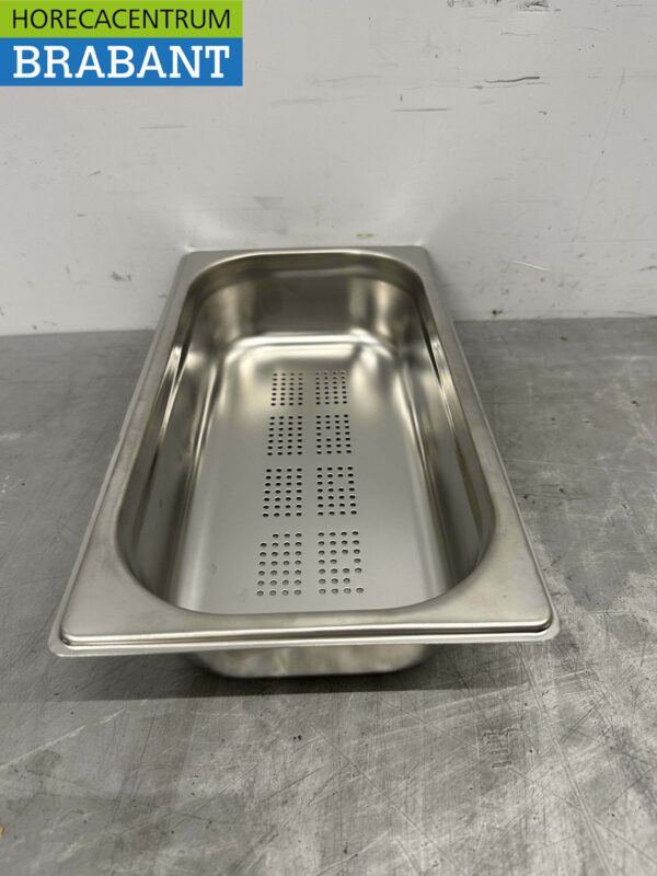 RVS Geperforeerde gastronorm bak GN bak 1/3 Diepte 65 mm Horeca