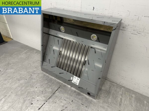 RVS Afzuigkap Dampkap met lamellen filters Premium-line 100 cm schuin model Horeca - Afbeelding 4