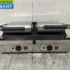 RVS Kromo Contactgrill Paninigrill Grill Glad/Ribbel 400V Horeca