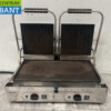 RVS Kromo Contactgrill Paninigrill Grill Glad/Ribbel 400V Horeca - Afbeelding 4