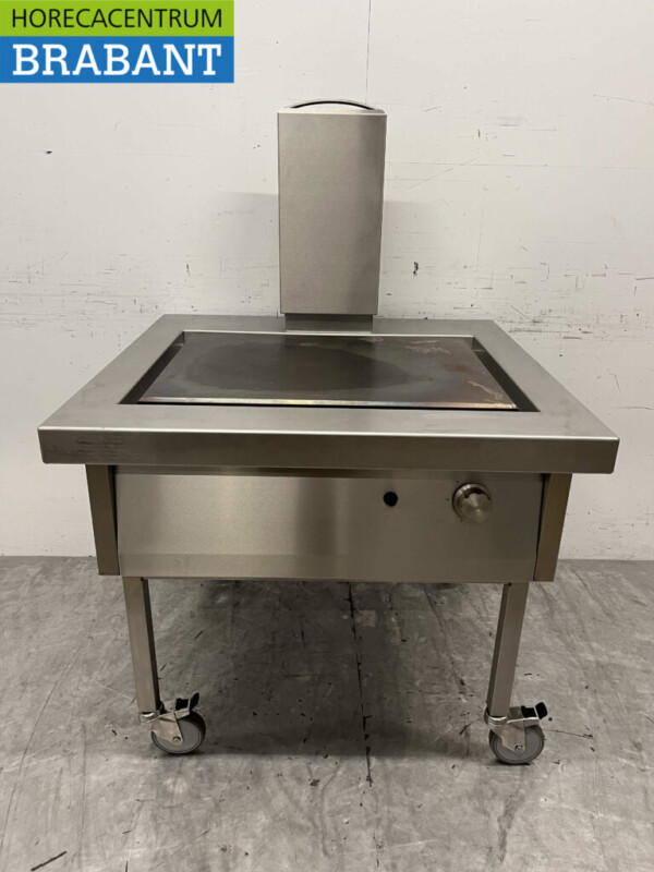 RVS Rosval bakplaat grillplaat 100 cm GAS Horeca