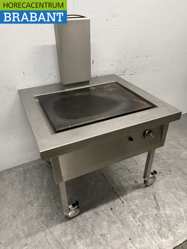 RVS Rosval bakplaat grillplaat 100 cm GAS Horeca - Afbeelding 3