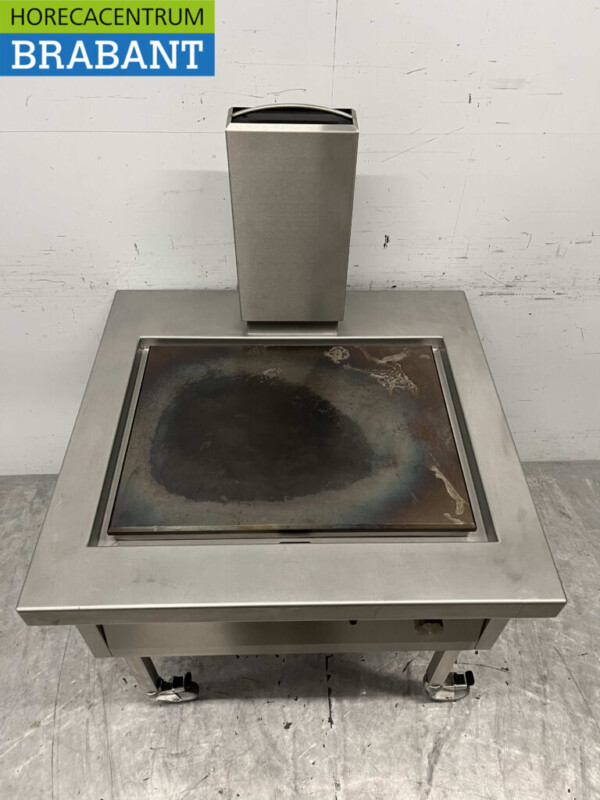 RVS Rosval bakplaat grillplaat 100 cm GAS Horeca - Afbeelding 4