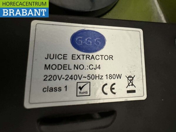 GGG sinaasappelpers citruspers 230V Horeca - Afbeelding 5