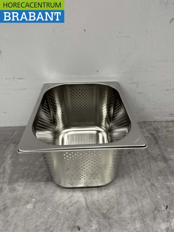 RVS Geperforeerde gastronorm bak GN bak 1/2 Diepte 200 mm Horeca