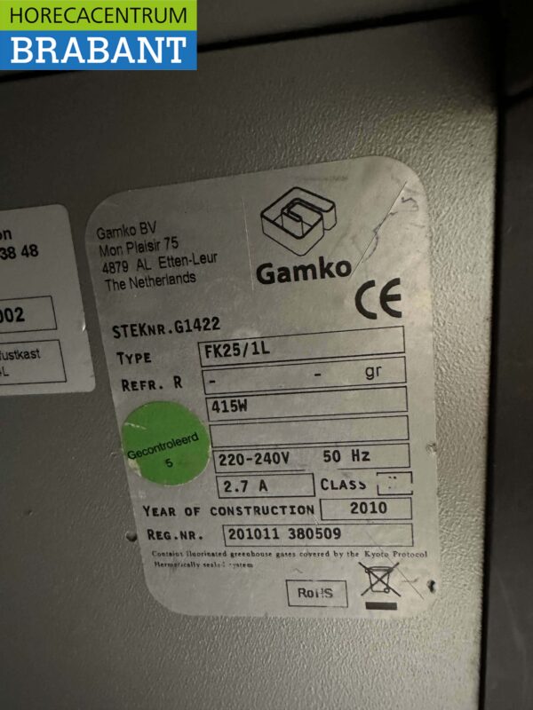 Gamko Fustenkoeler Fustenkoeling 88 cm 230V Horeca - Afbeelding 5