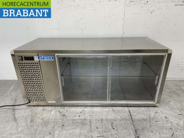 RVS Afinox Koelvitrine Gebaksvitrine 120 cm 230V Horeca