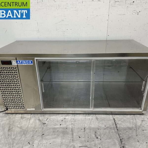 RVS Afinox Koelvitrine Gebaksvitrine 120 cm 230V Horeca