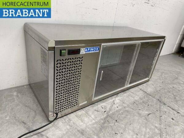 RVS Afinox Koelvitrine Gebaksvitrine 120 cm 230V Horeca - Afbeelding 2