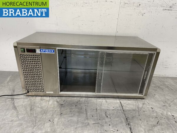 RVS Afinox Koelvitrine Gebaksvitrine 120 cm 230V Horeca - Afbeelding 4