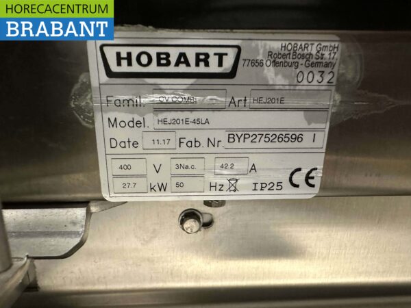 RVS Hobart HEJ201E Combisteamer Steamer 20 x 1/1 GN/gastronorm 400V Horeca - Afbeelding 11