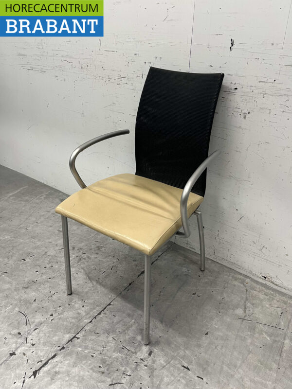 Eetkamerstoel stoelen zwart beige 9 stuks Horeca - Afbeelding 3