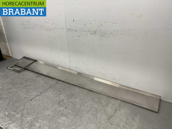 RVS Wandschap schap 300 x 30 cm Horeca - Afbeelding 2