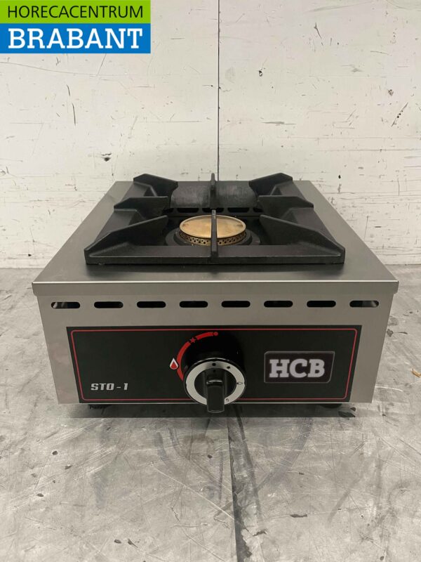 RVS 1 pit Opzet fornuis gasfornuis 37 cm Horeca