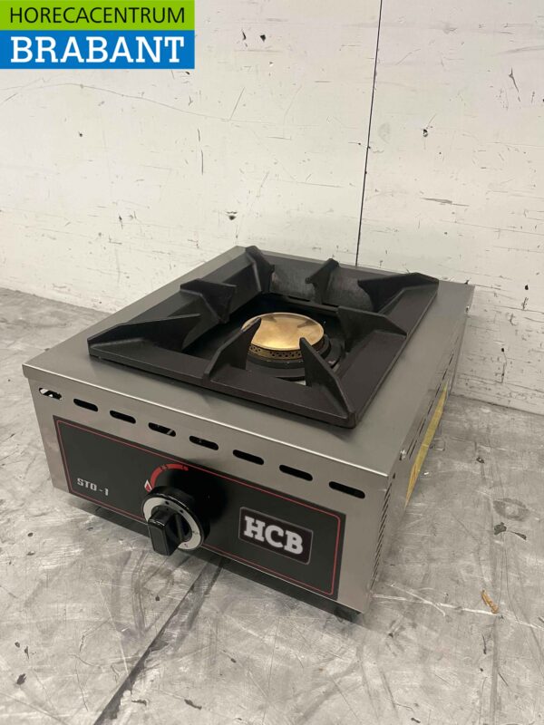 RVS 1 pit Opzet fornuis gasfornuis 37 cm Horeca - Afbeelding 2