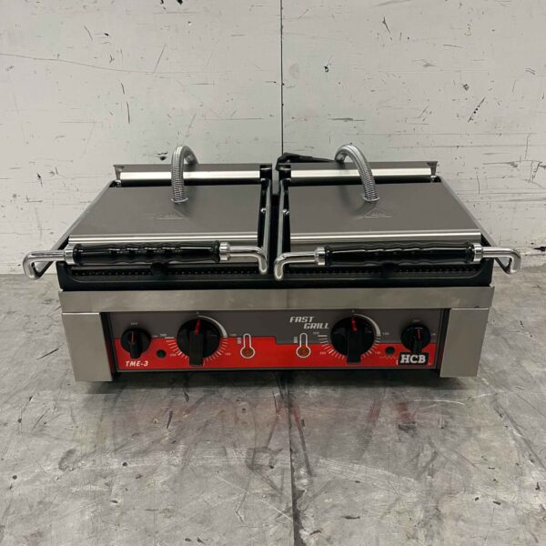 RVS Dubbele Contactgrill Paninigrill Grill 230V Horeca