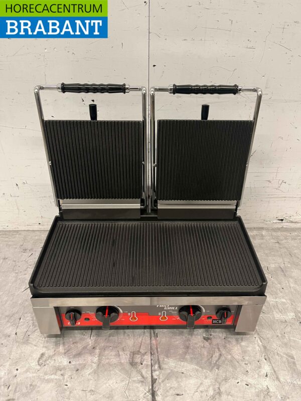 RVS Dubbele Contactgrill Paninigrill Grill 230V Horeca - Afbeelding 4