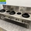 RVS Woktafel wokfornuis wok fornuis 5 branders 100,9 kW 245 cm Gas Horeca - Afbeelding 2