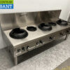 RVS Woktafel wokfornuis wok fornuis 5 branders 100,9 kW 245 cm Gas Horeca - Afbeelding 3