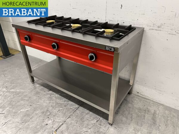 RVS Pannenkoekenfornuis Gasfornuis Fornuis 129 cm Horeca - Afbeelding 2